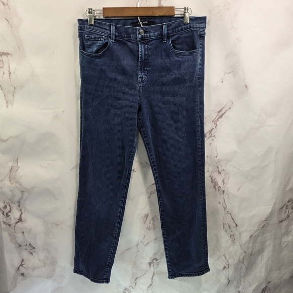 J Brand Jeans Womens 30 Skinny Striped Dark Wash Mid Rise Ruby Breaker - Picture 6 of 13